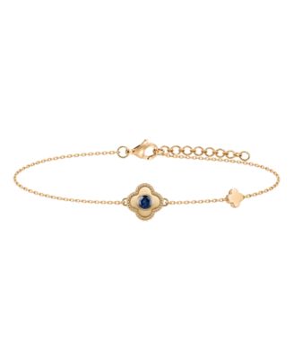 Sapphire Adjustable Clover Bracelet in 14k Gold collection 