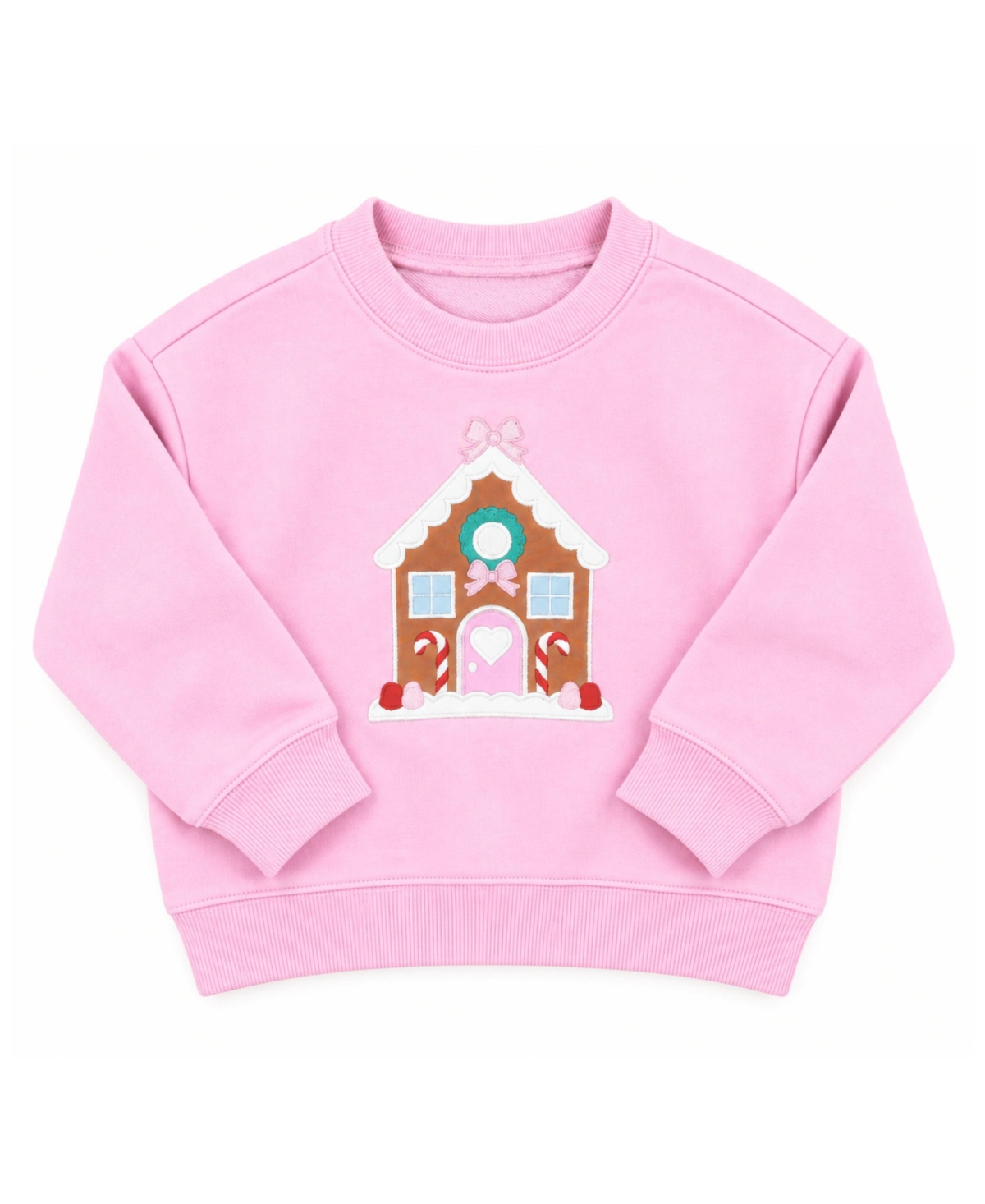 Bits & Bows Little Big Girls Xs - Xl Gingerbread House Crewneck Sweatshirt