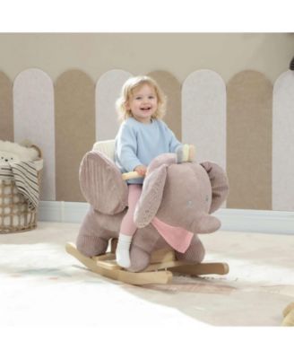 Rocking Elephant Plush with Built-in Lullaby, 55 lbs, Ages 18-36 Months
