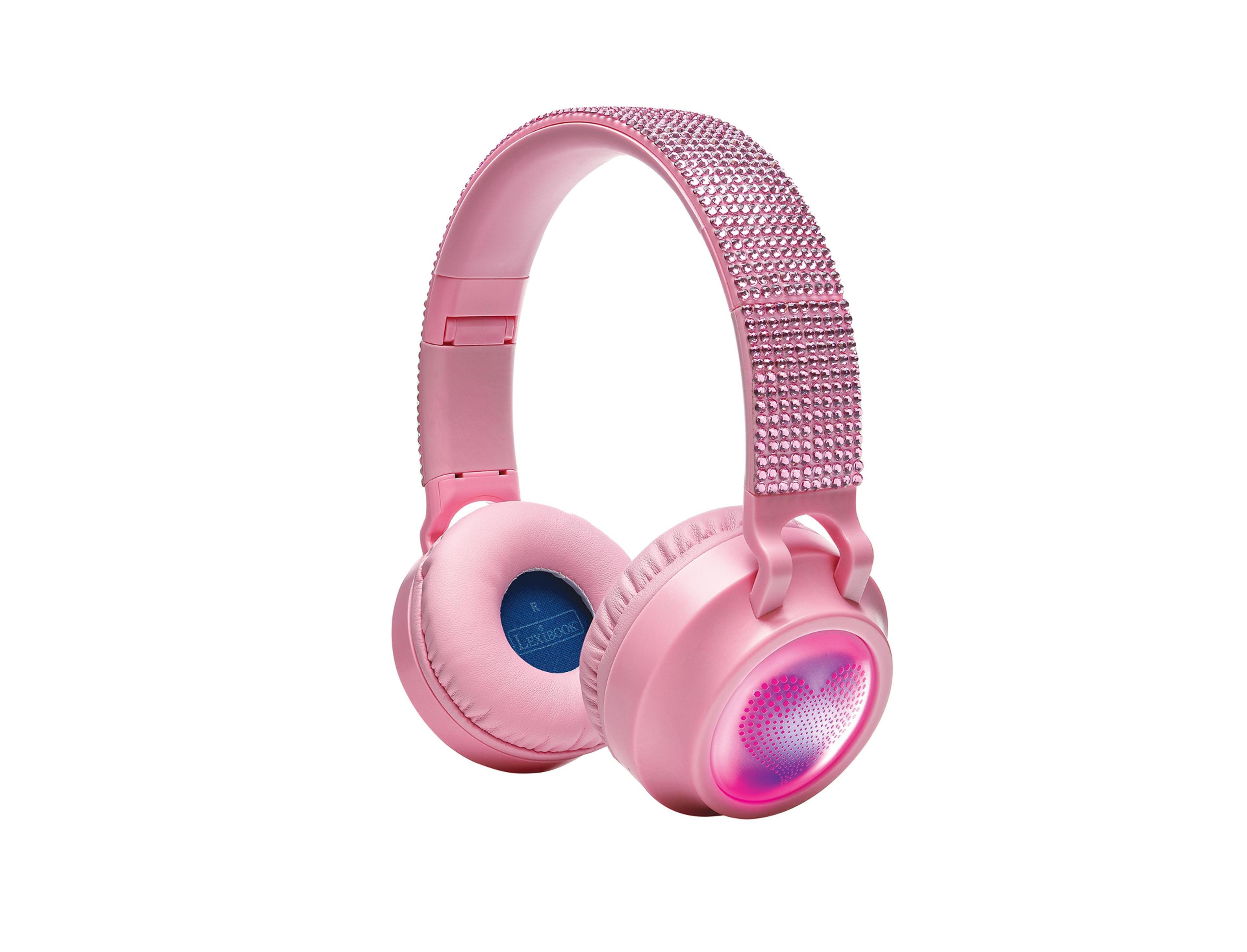 Lexibook HPBT015PK Wireless Foldable Light-Up Headphones with 85 dB Volume Limit