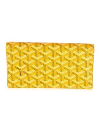 Yellow Goyardine Canvas Richelieu Wallet