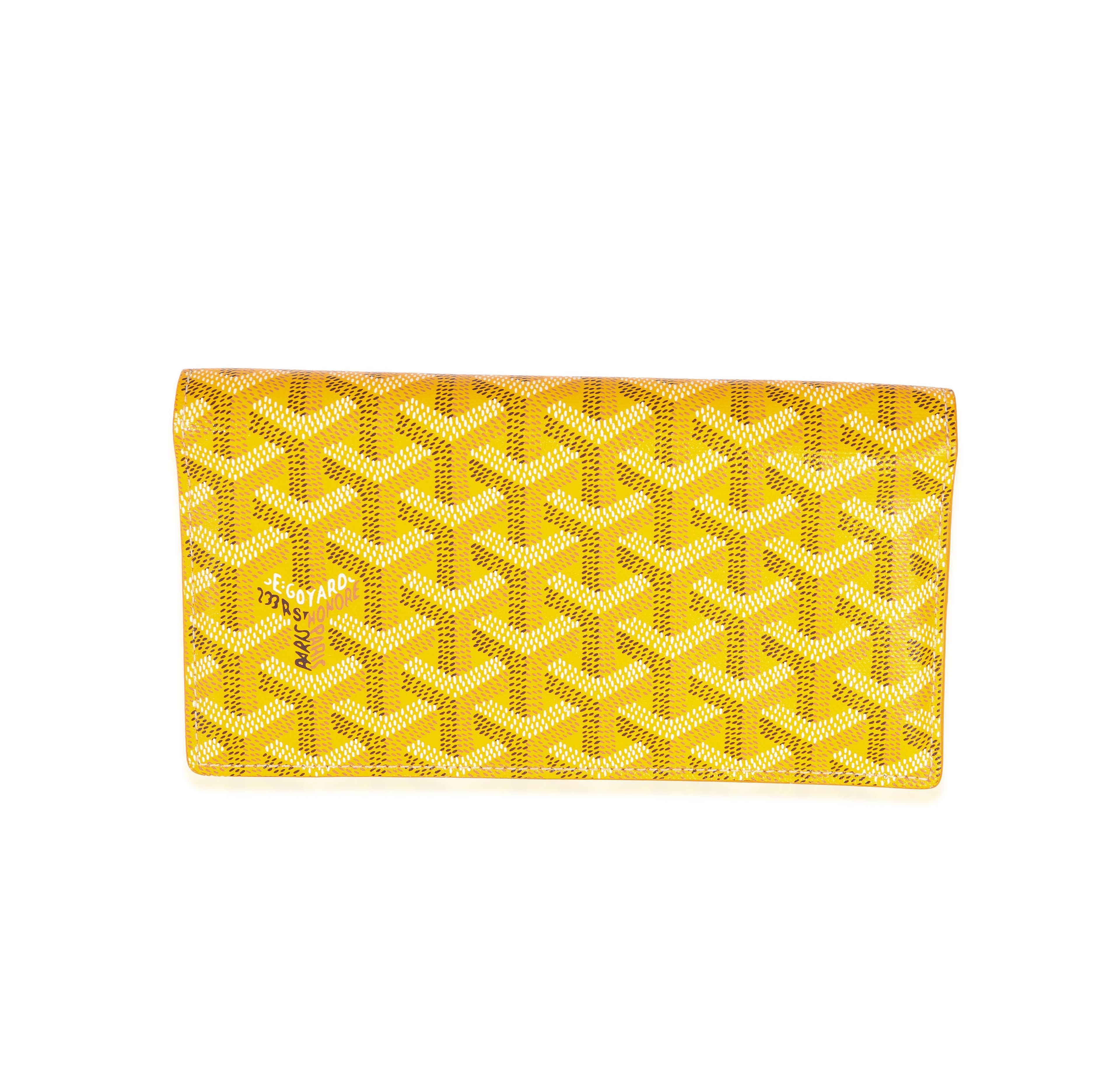 Pre-Owned Goyard Yellow Goyardine Canvas Richelieu Wallet