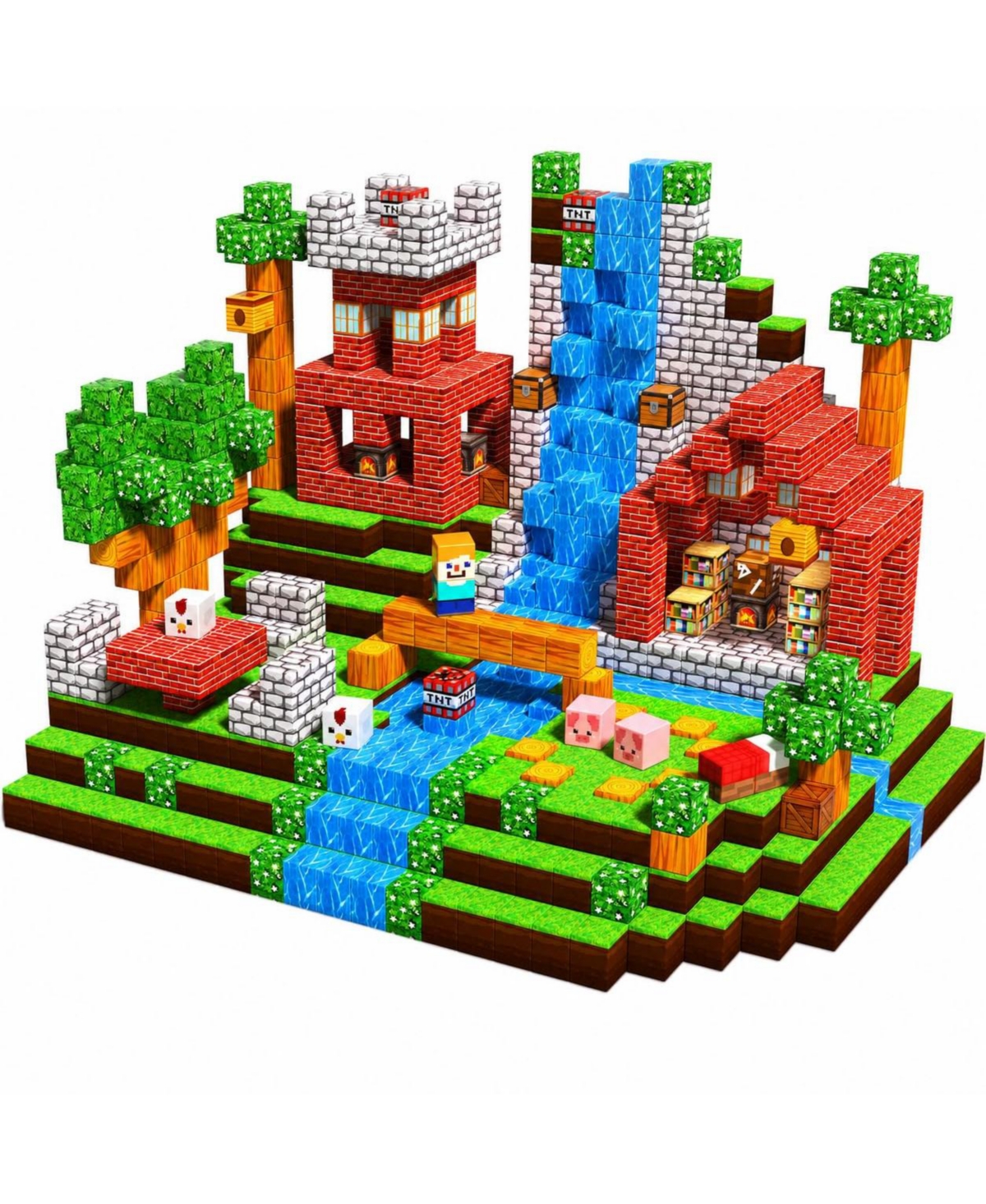 Gnuadz Magnetic 100-Piece Building Blocks Set, Ages 3+
