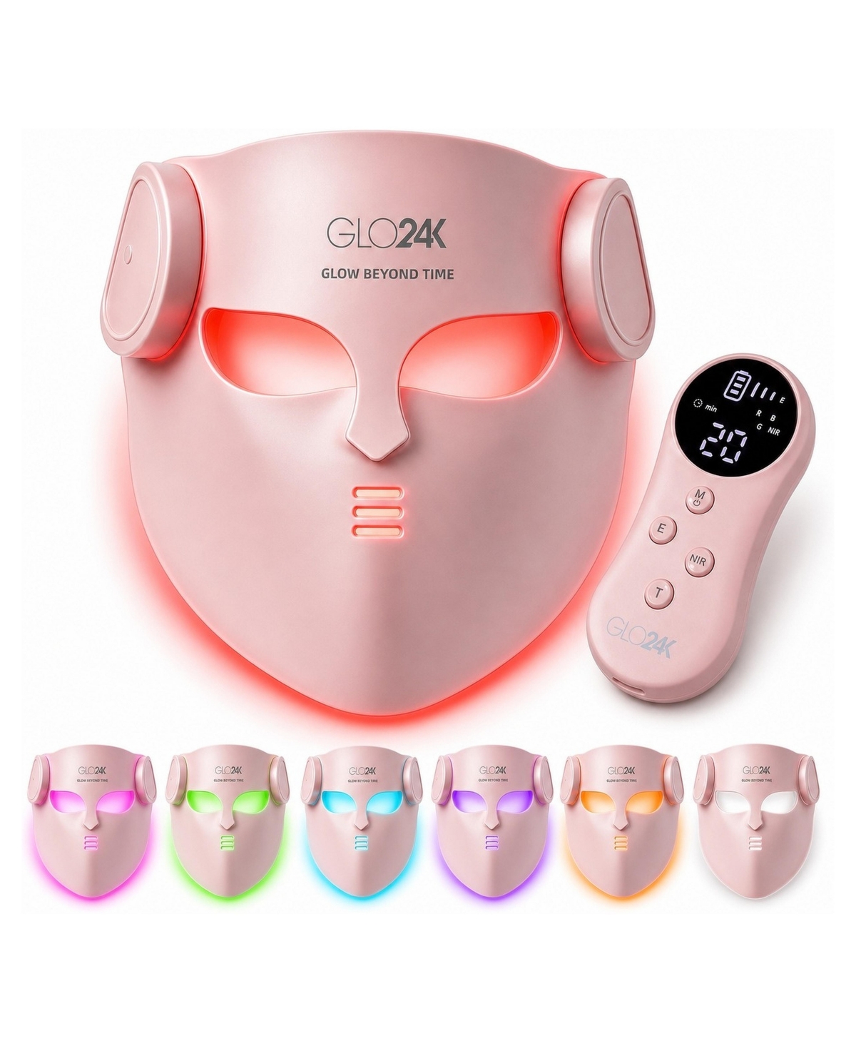 Glo24k 4D Wireless 7-Color Photon Rejuvenation LED Mask (Dual NIR)