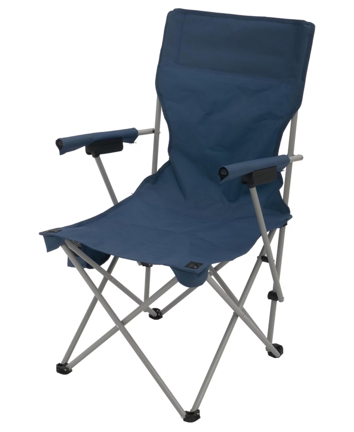 Sevorley Hard Arm Camping Chair with Durable Polyester Seat and Steel Frame, Portable with Cup Holder