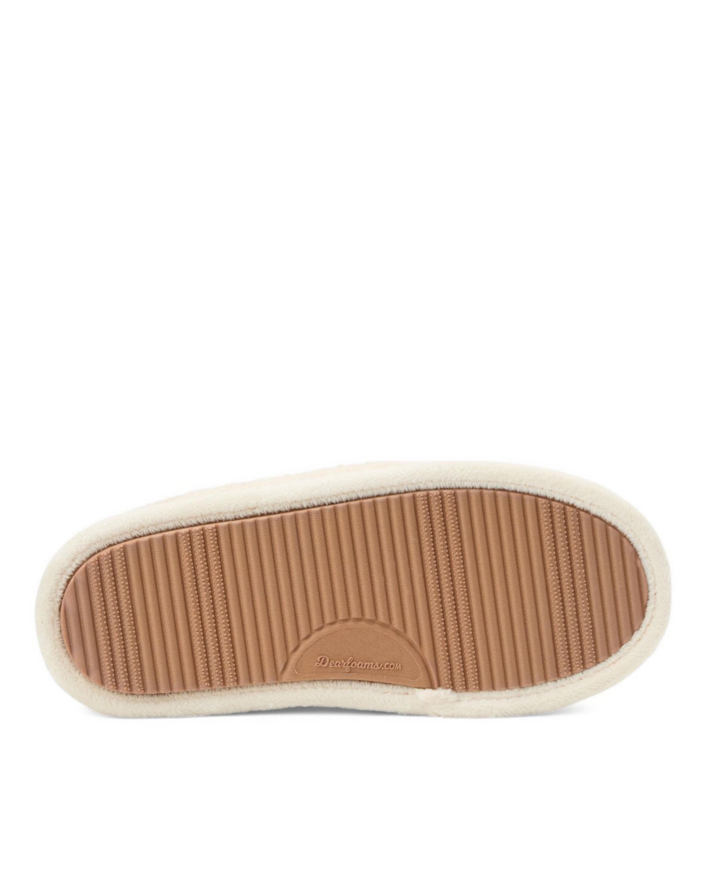 Женские сабо Dearfoams Holiday Novelty Trees Memory Foam Clog Slippers, цвет: Creme Brulee — фото 5