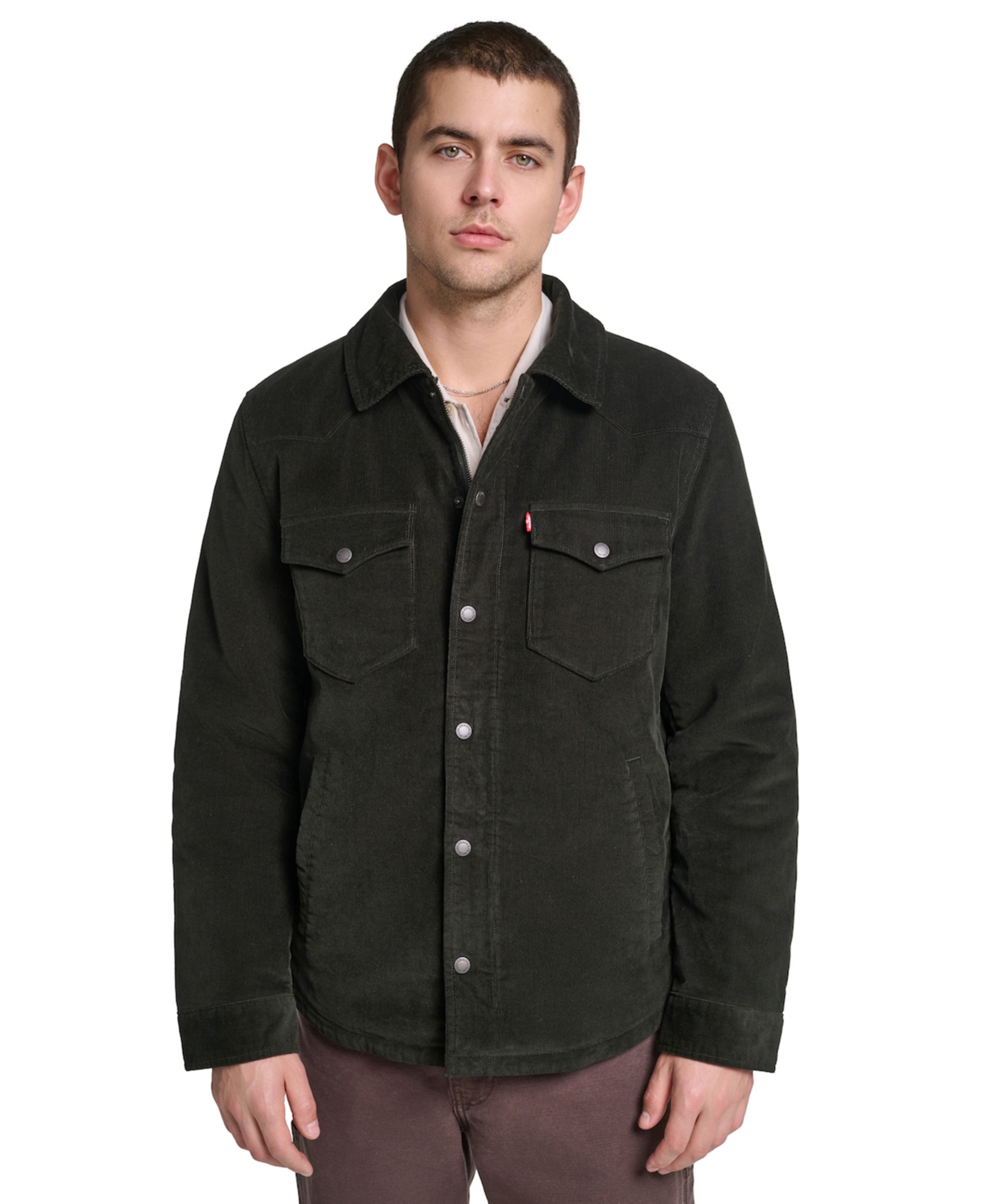 Levi's Men's Western Regular-Fit Corduroy Shirt Jacket