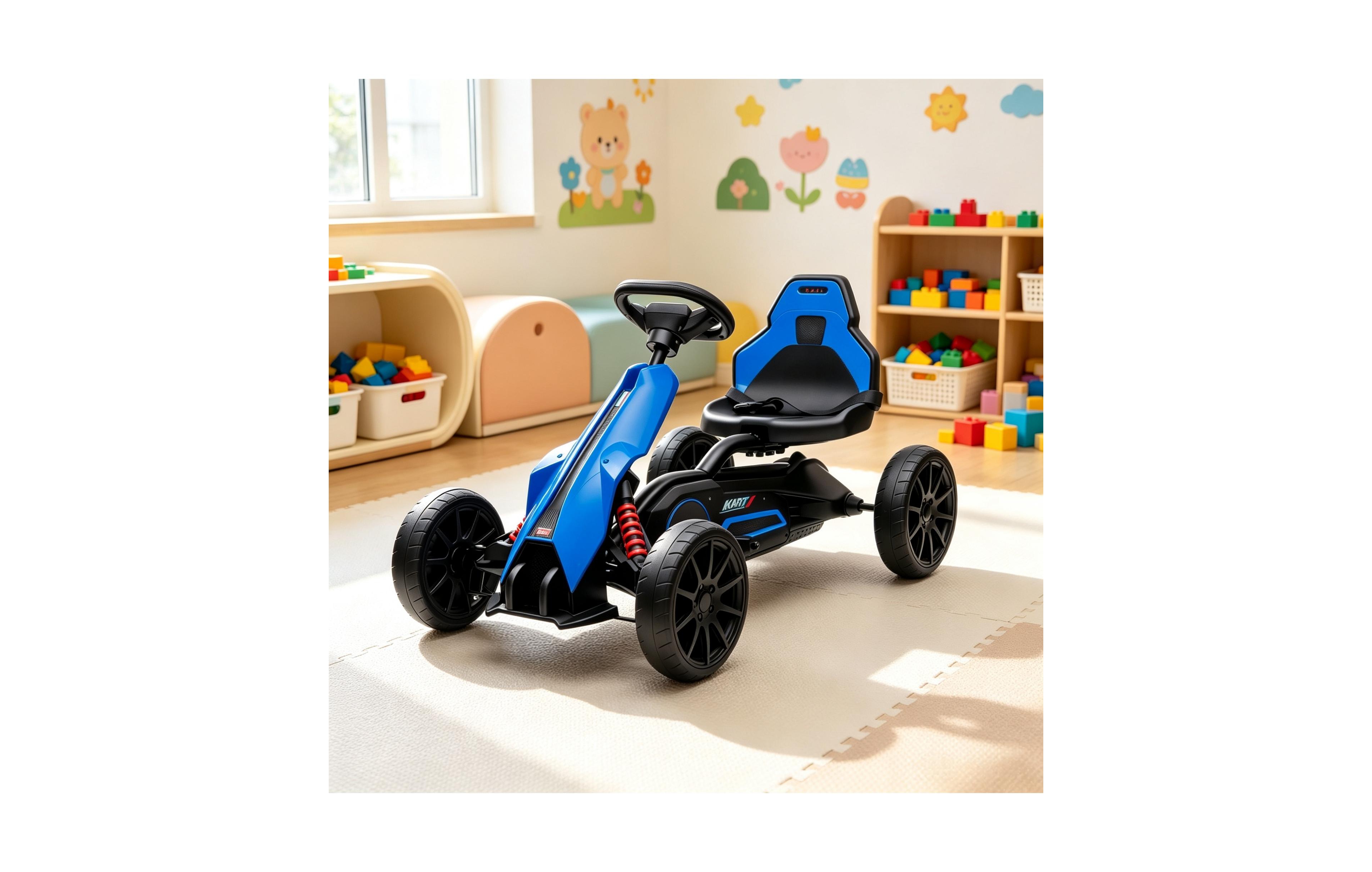 Sevorley 12V Electric 2-Speed Go Kart with Adjustable Seat, 66 lb Capacity, Ages 3-8