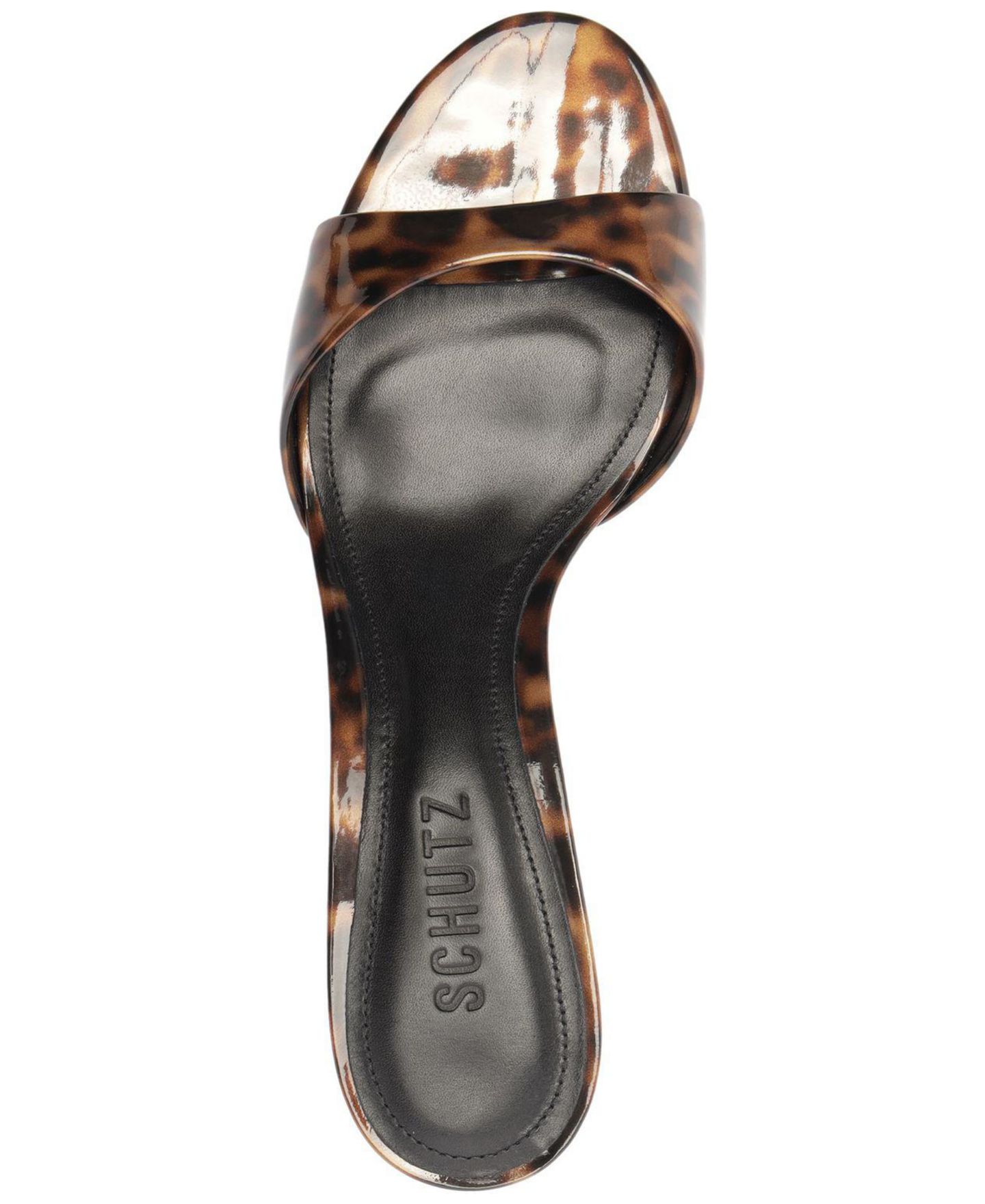 Женские сандалии Schutz Sally Mid Round Toe Kitten Heel Leather, цвет: С принтом — фото 4