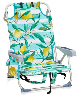 636582cm Short Oxford Cloth Aluminum Tube Bearing 100kg Beach Chair Lemon