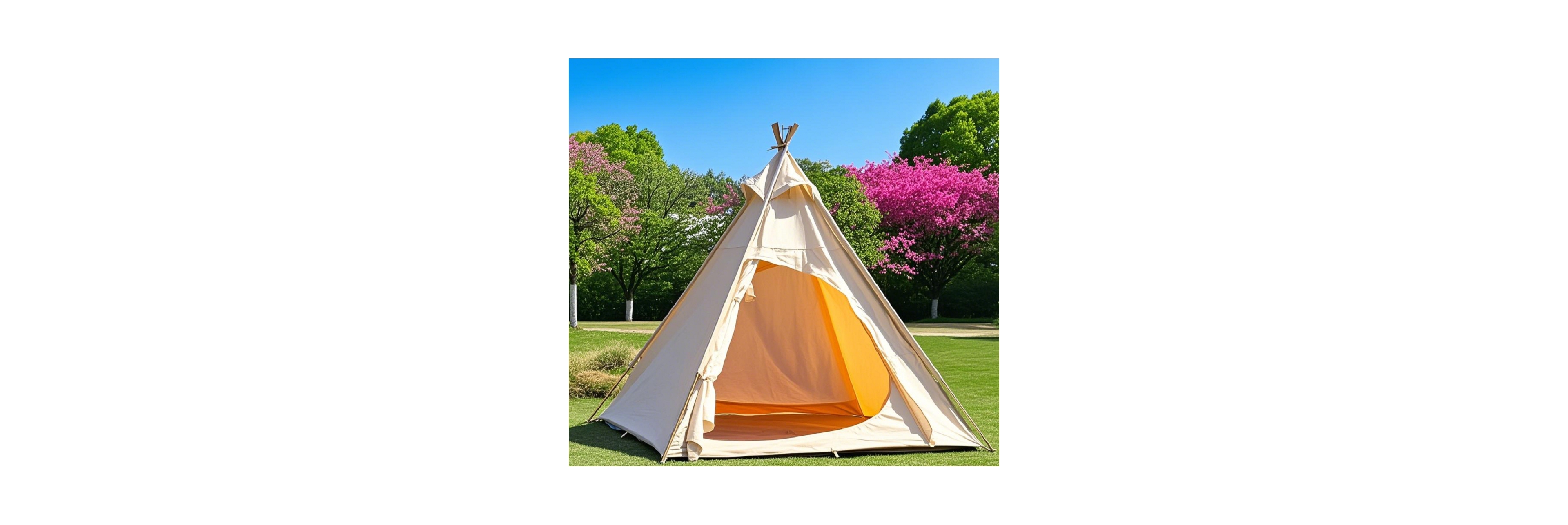 Sevorley Outdoor Indian Pyramid Tent 3-4 Person Camping Tent