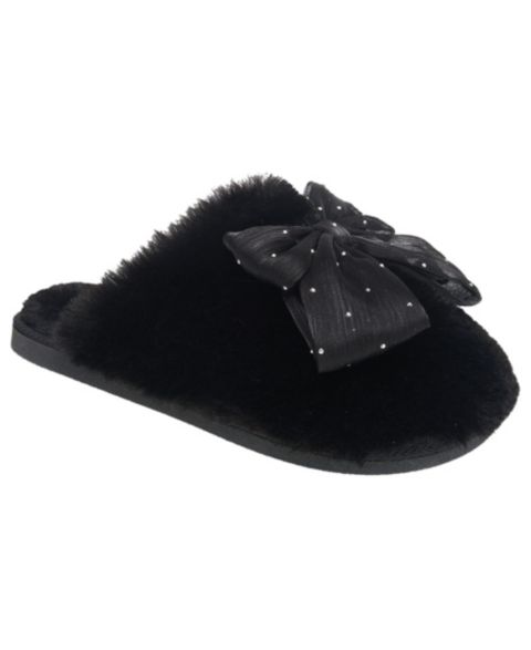 Женские тапочки Thalia Sodi Bling Bow Slipper, цвет: Чёрный