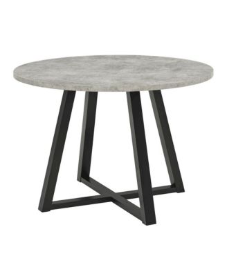 Endo Contemporary Round Dining Table, Trestle Base