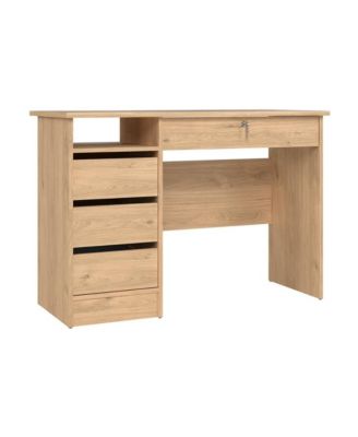 Home Office Desk with 4 Drawers and Open Shelf for Study Use