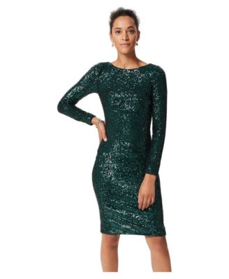 Hobbs Women's Dakota Long-Sleeve A-Line Midi Dress