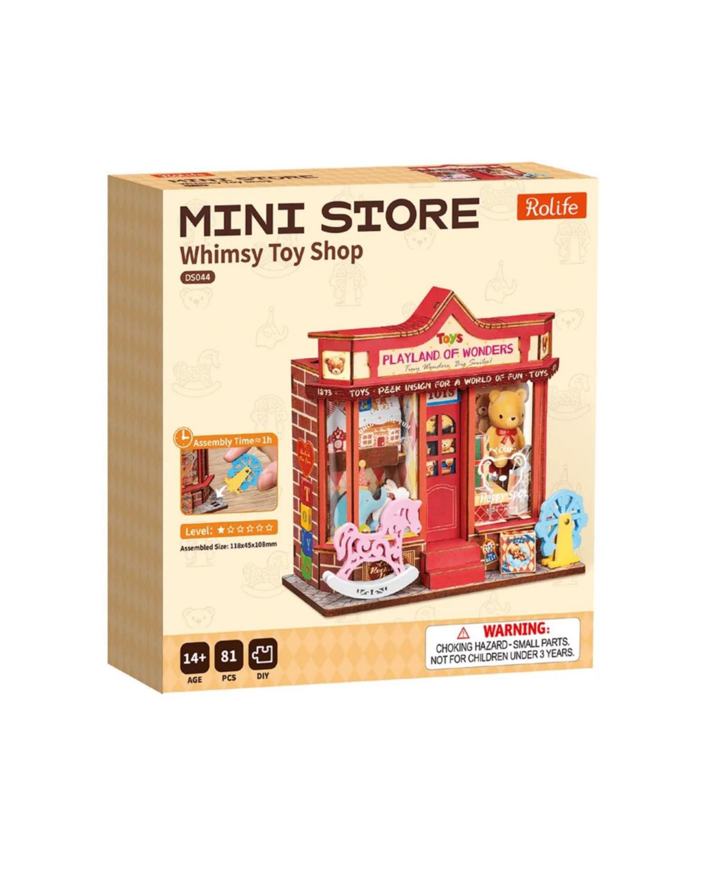 Детский конструктор Robotime Whimsy Toy Shop 3D Wooden Puzzle Building Set, Ages 14+ — фото 5