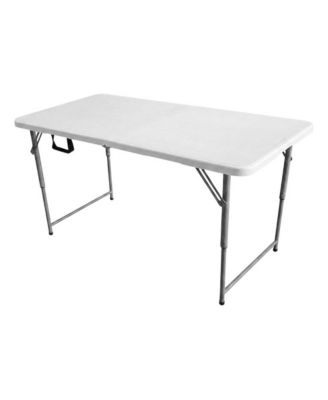 Height Adjustable Folding Table, Granite Resin, Seats 4