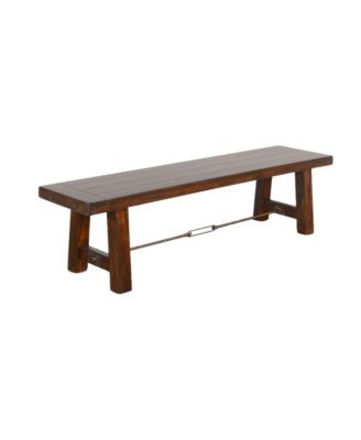 Beige Wood Bench, Solid Wooden Bench for Indoor Use, Small Entryway Bench
