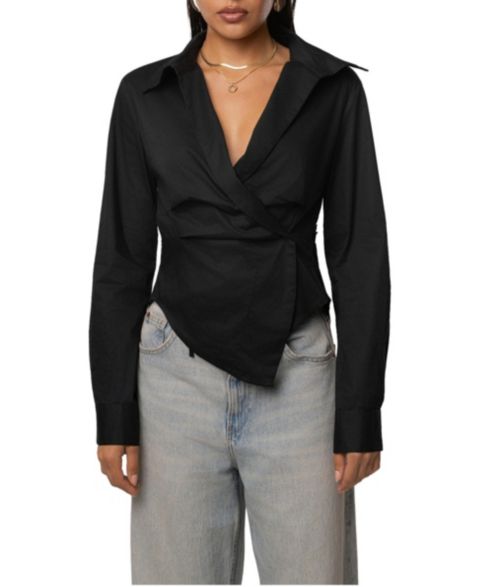 Женская блузка JLUXLABEL Sculpt And Form Blouse, цвет: Чёрный