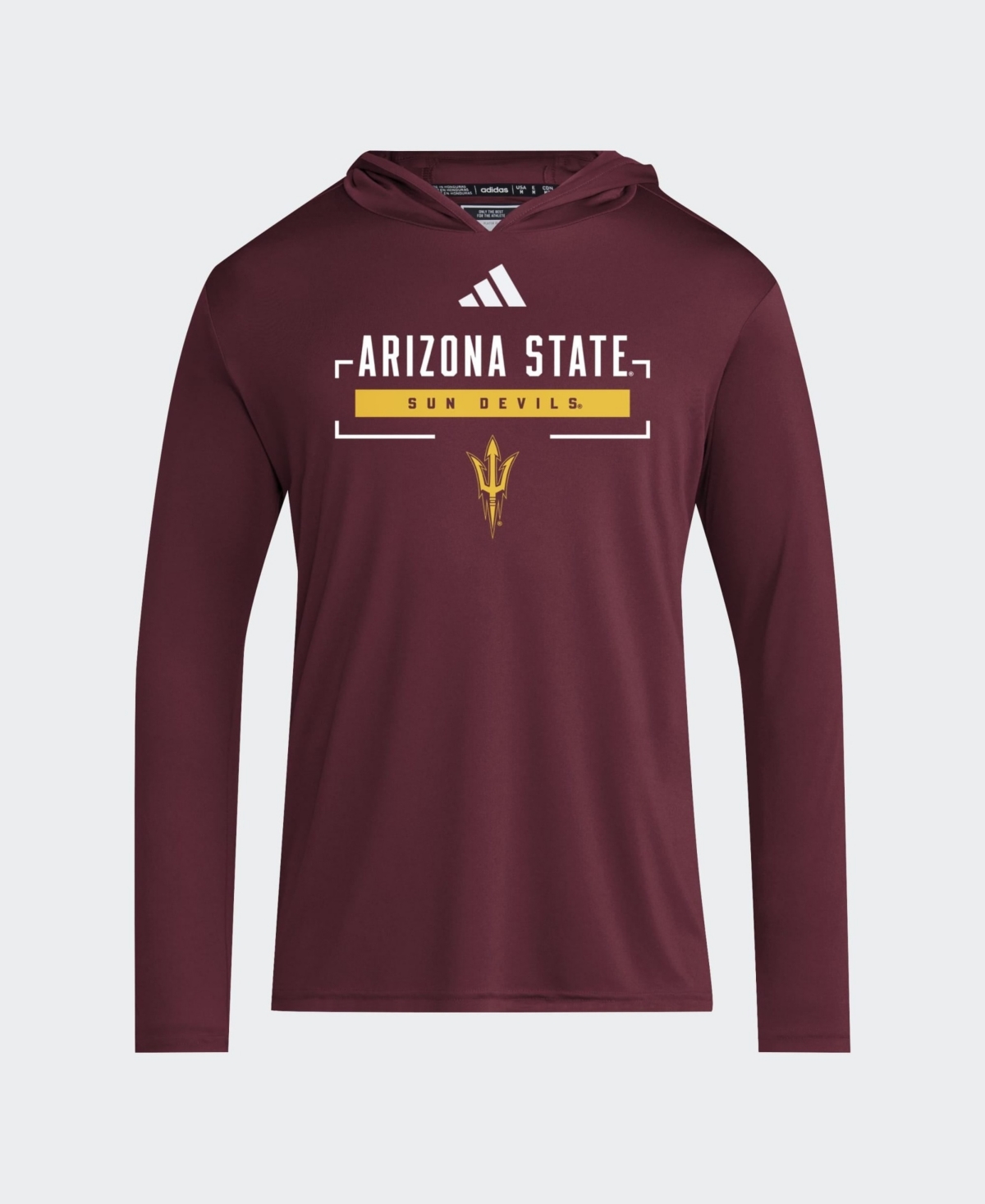 Adidas Men's Maroon Arizona State Sun Devils D4T Long Sleeve Hooded T-Shirt - Maroon