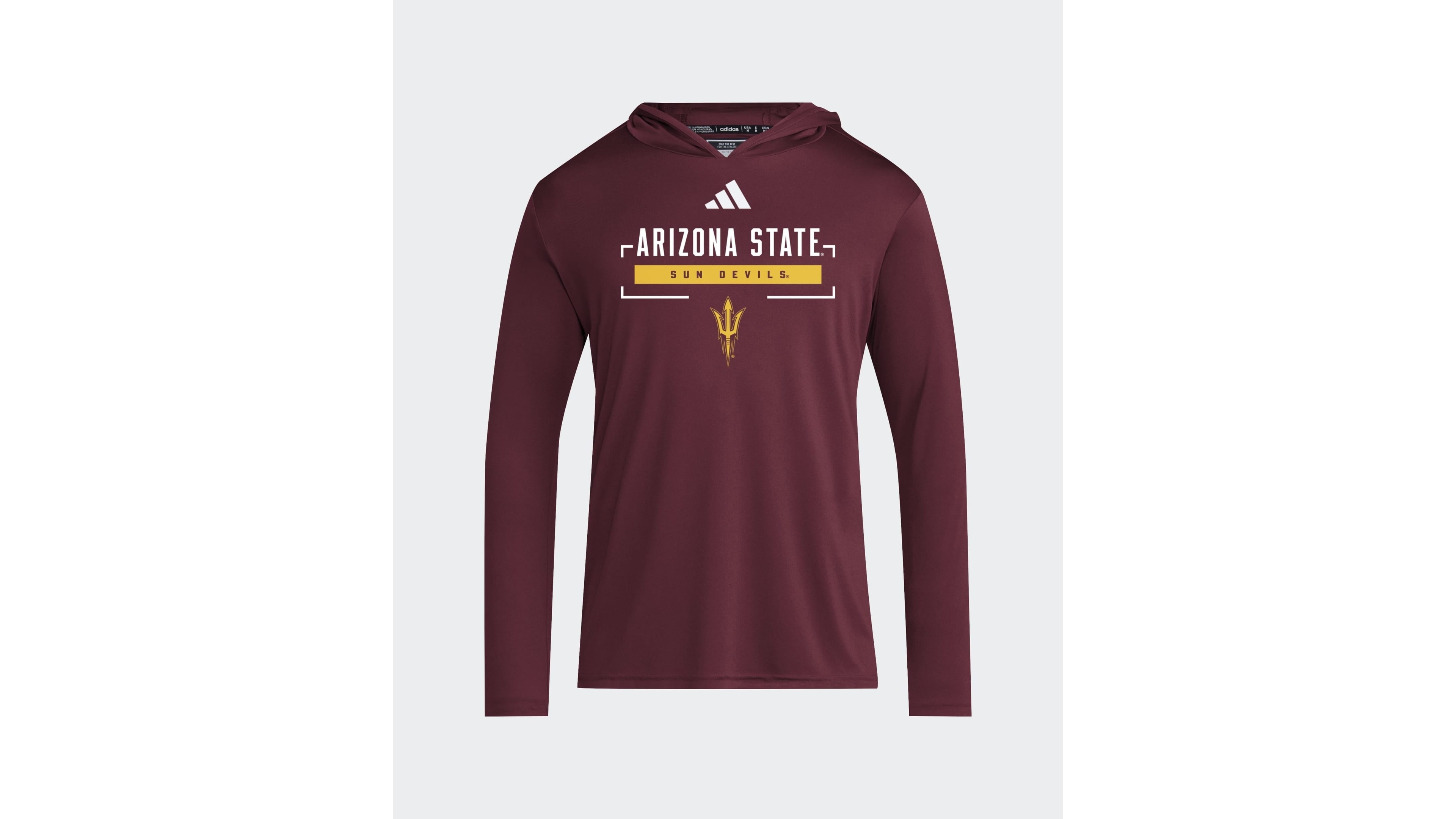 Adidas Men's Maroon Arizona State Sun Devils D4T Long Sleeve Hooded T-Shirt