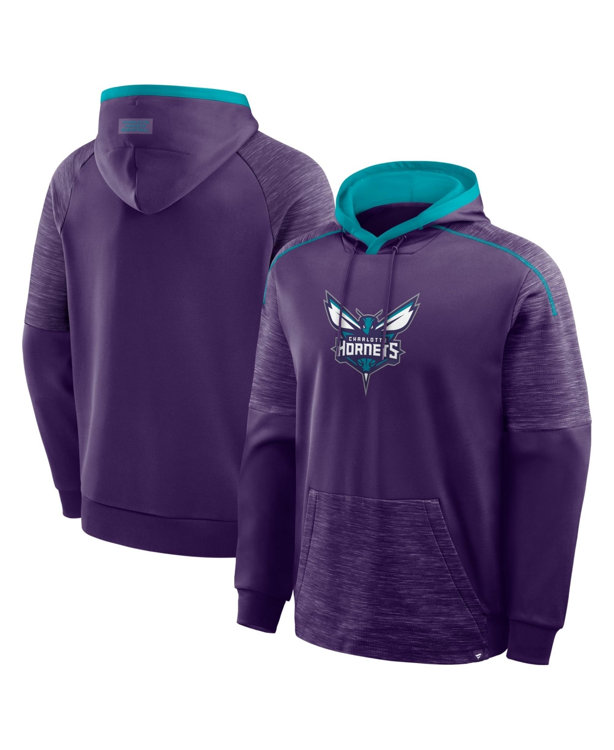 Fanatics Men's Purple Charlotte Hornets Pick Roll Defender Pullover Hoodie - Purple