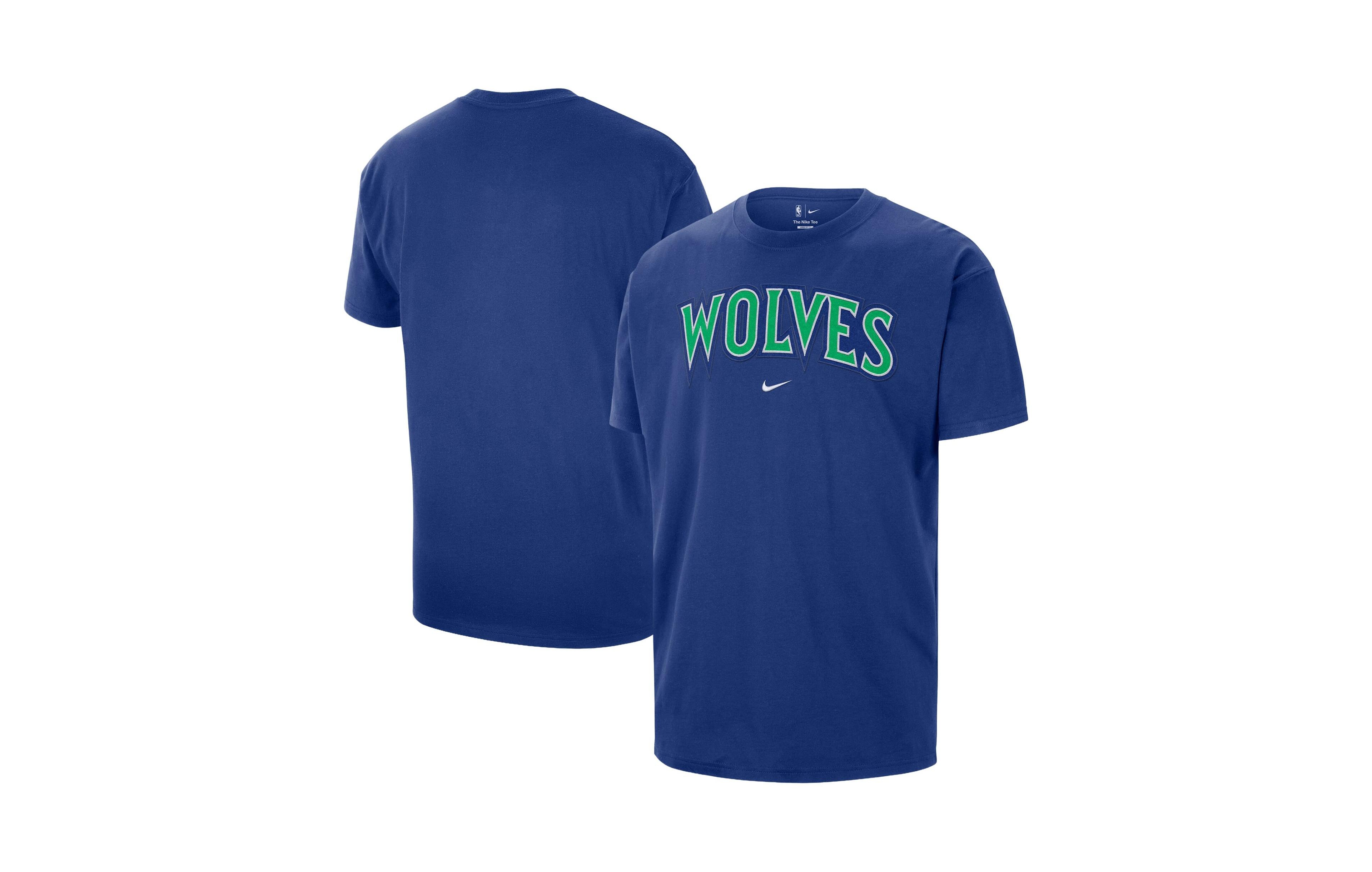 Nike Men's Blue Minnesota Timberwolves Twill Logo T-Shirt