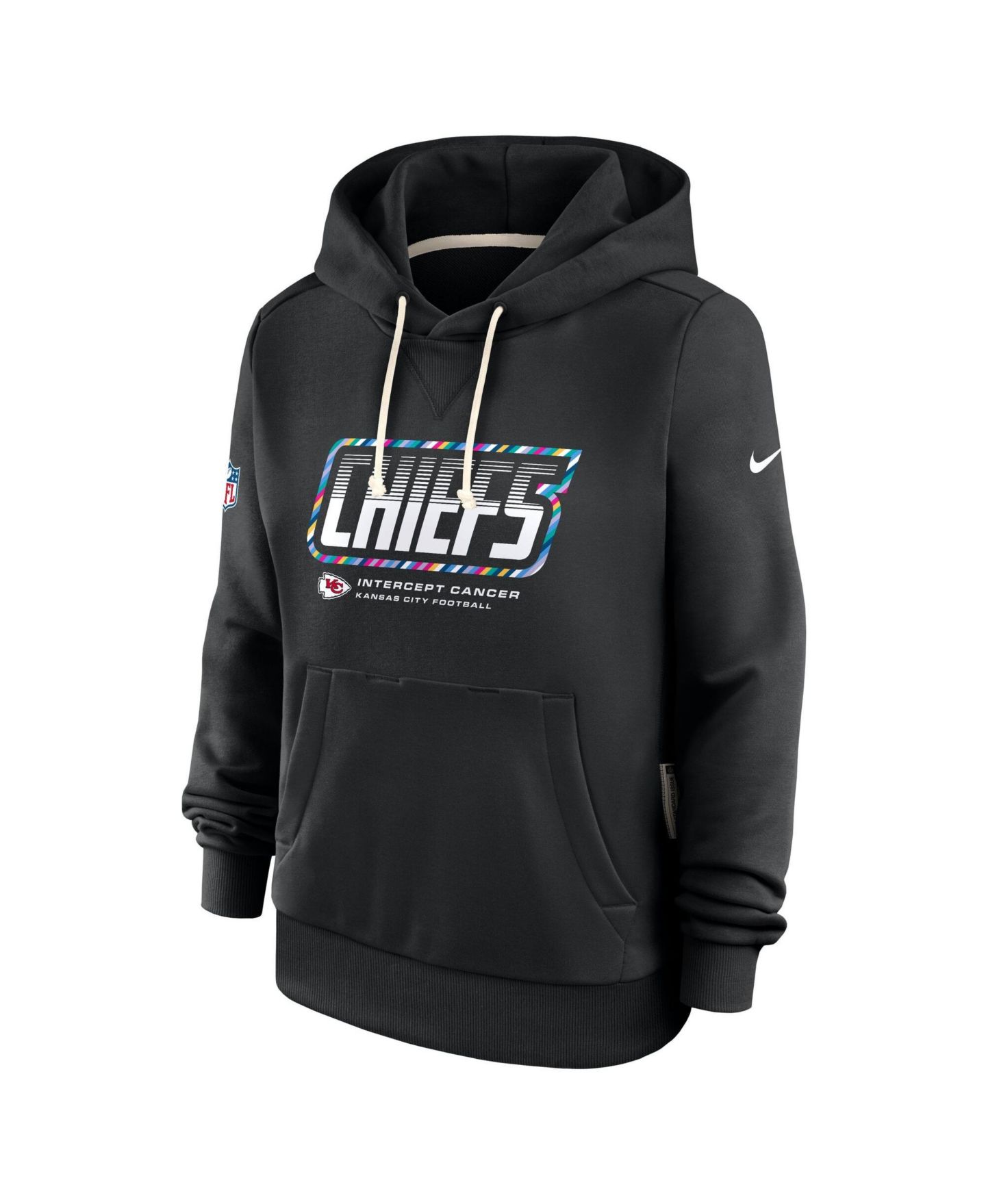 Женское худи Nike Black Kansas City Chiefs 2026 NFL Crucial Catch Sideline Standard Issue Dri-FIT Pullover — фото 3