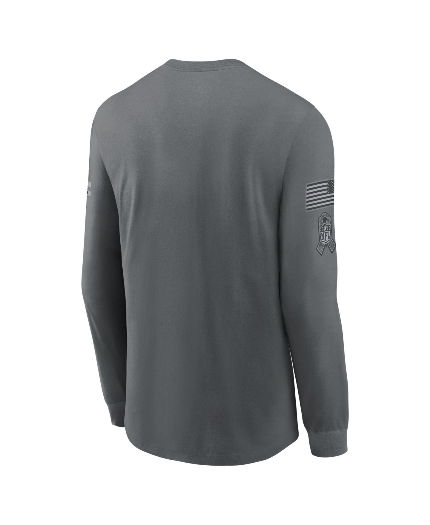 Мужская футболка Nike Gray Dallas Cowboys 2026 Salute to Service Long Sleeve — фото 4