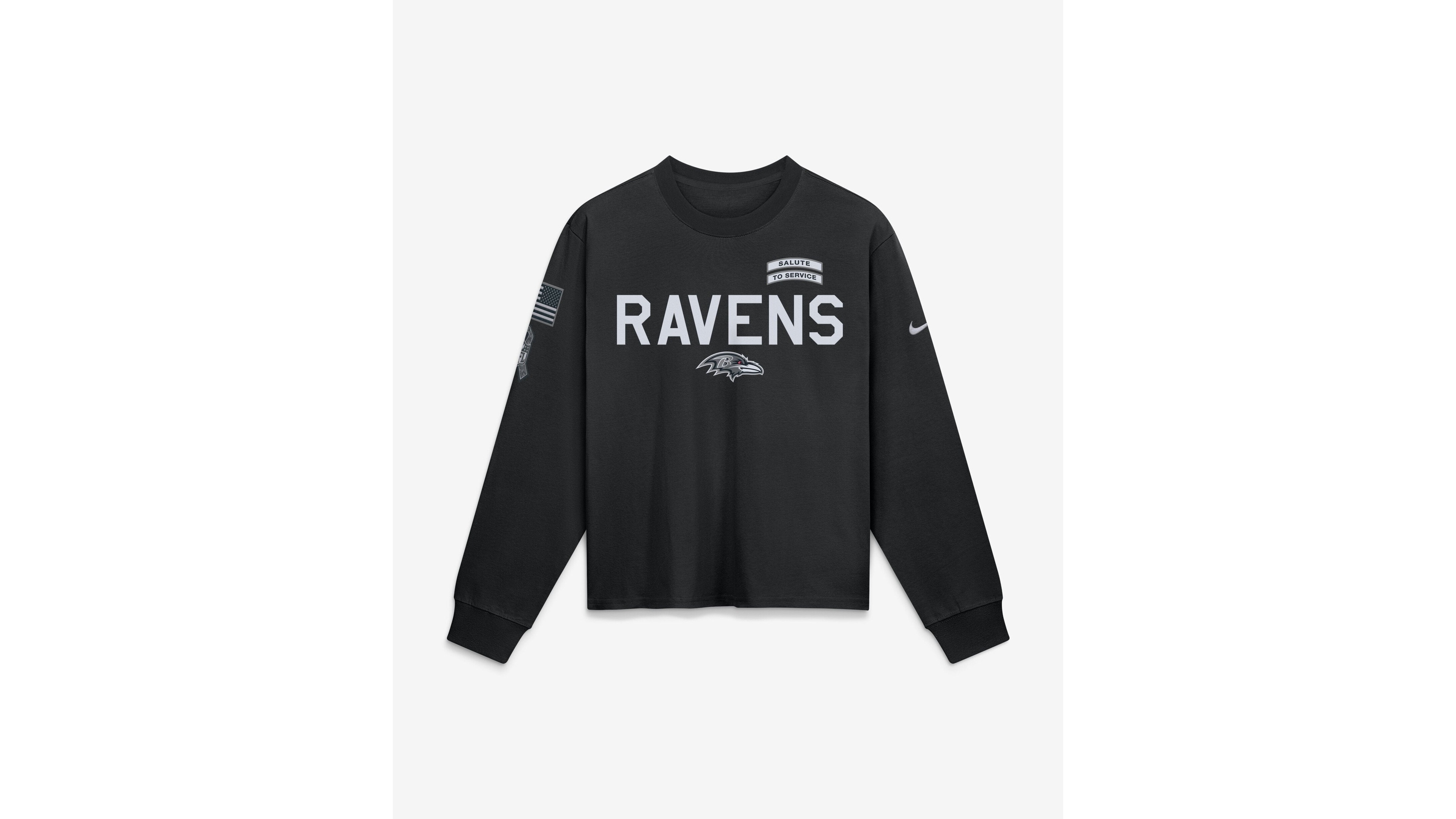 Nike Women's Black Baltimore Ravens 2026 Salute to Service Sideline Long Sleeve T-Shirt