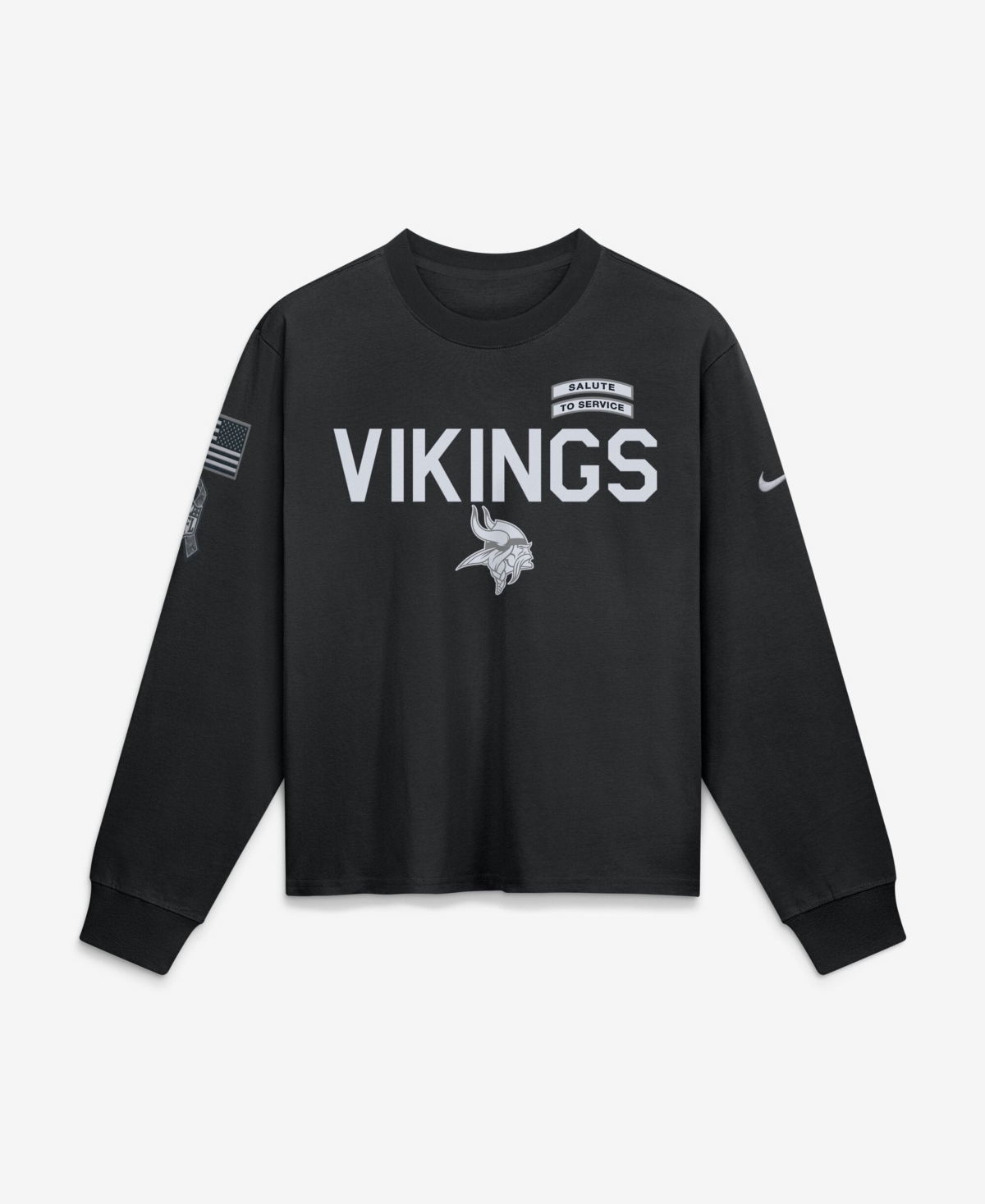 Nike Women's Black Minnesota Vikings 2026 Salute to Service Sideline Long Sleeve T-Shirt