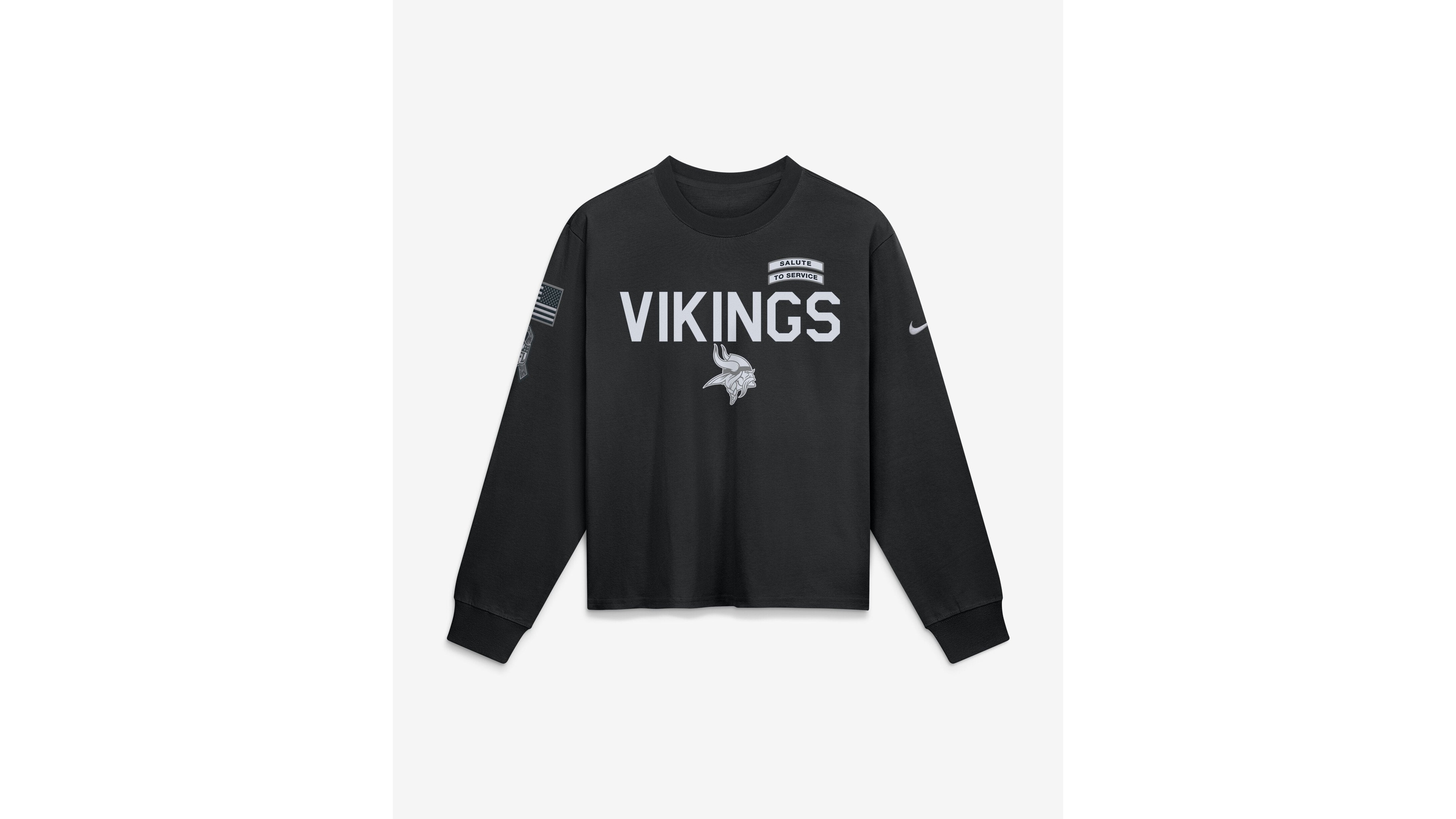 Nike Women's Black Minnesota Vikings 2026 Salute to Service Sideline Long Sleeve T-Shirt