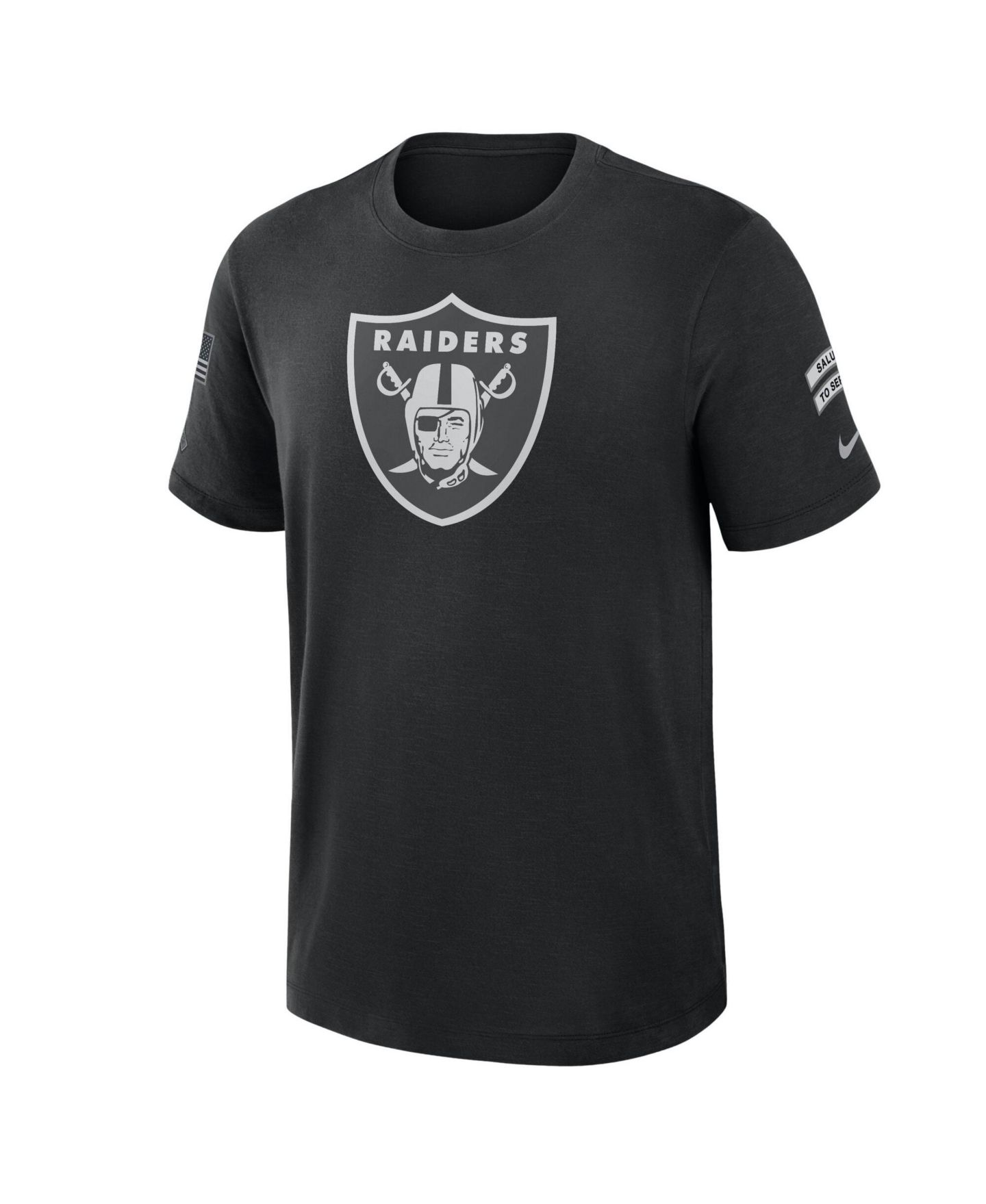 Мужская футболка Nike Black Las Vegas Raiders 2026 Salute to Service Slub — фото 3