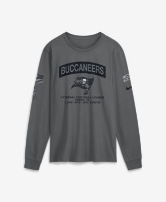 Men's Gray Tampa Bay Buccaneers 2026 Salute to Service Long Sleeve T-Shirt