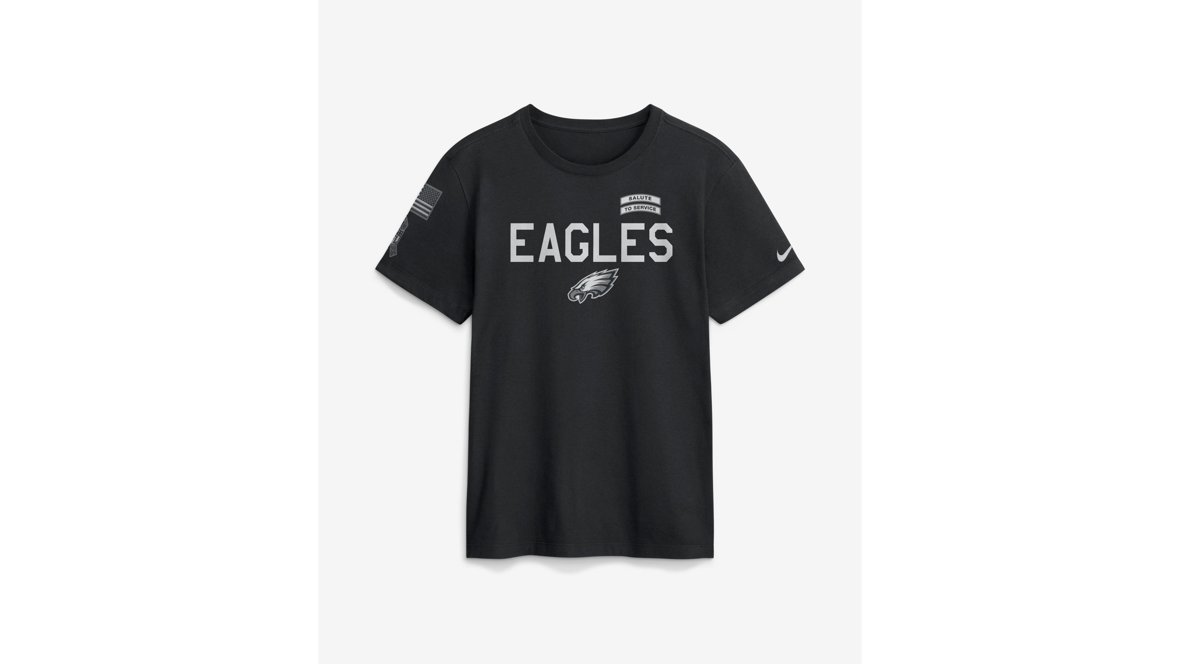Nike Men's Black Philadelphia Eagles 2026 Salute to Service Sideline Dri-fit T-Shirt