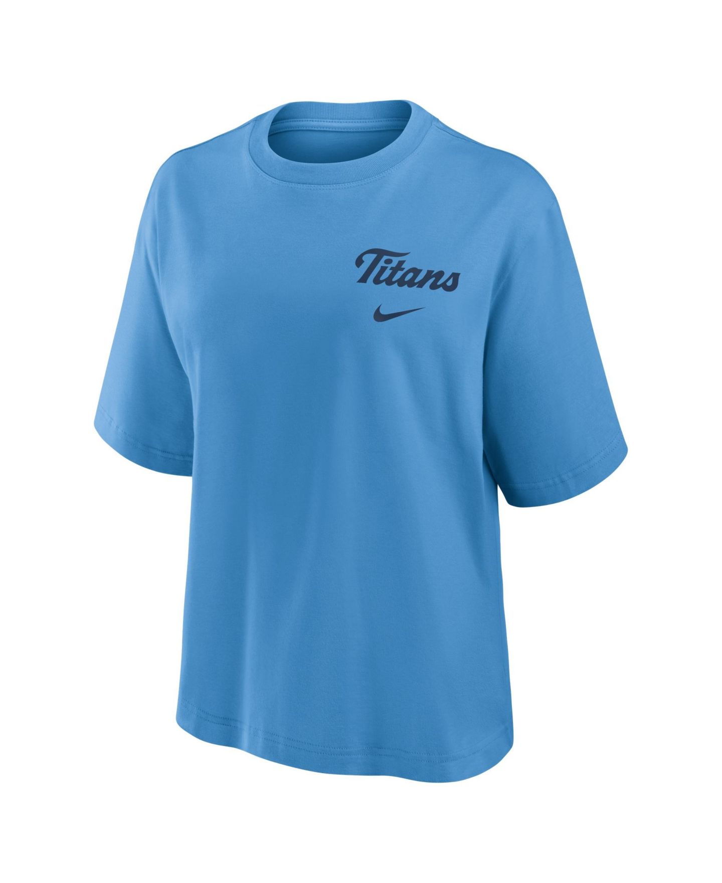 Женская футболка Nike Light Blue Tennessee Titans 2026 Rivalries Collection Boxy — фото 4