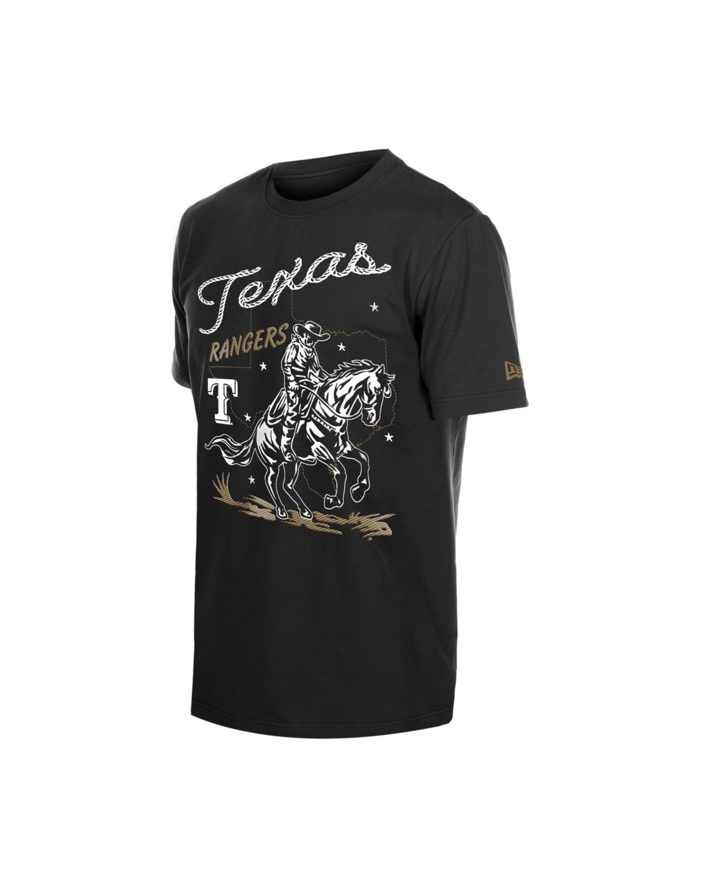 Мужская футболка New Era Black Texas Rangers Injection Lifestyle Urban Ranchwear — фото 3