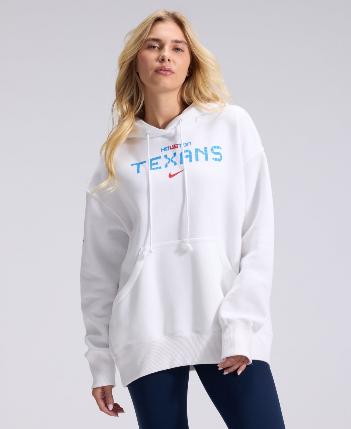 Nike Women's White Houston Texans 2026 Rivalries Collection Oversized Pullover Hoodie