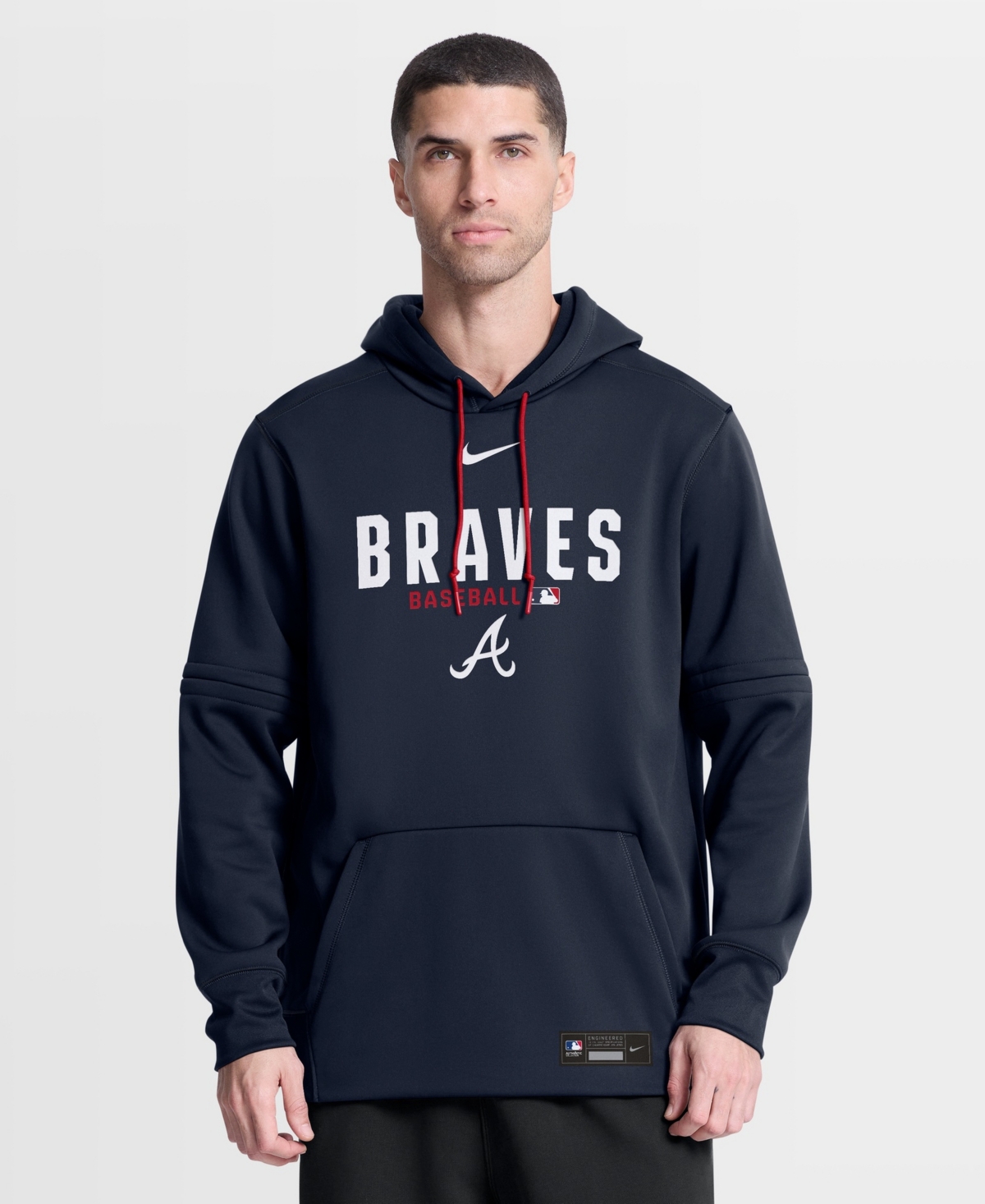 Nike Men's Navy Atlanta Braves Authentic Collection Therma-fit Hoodie