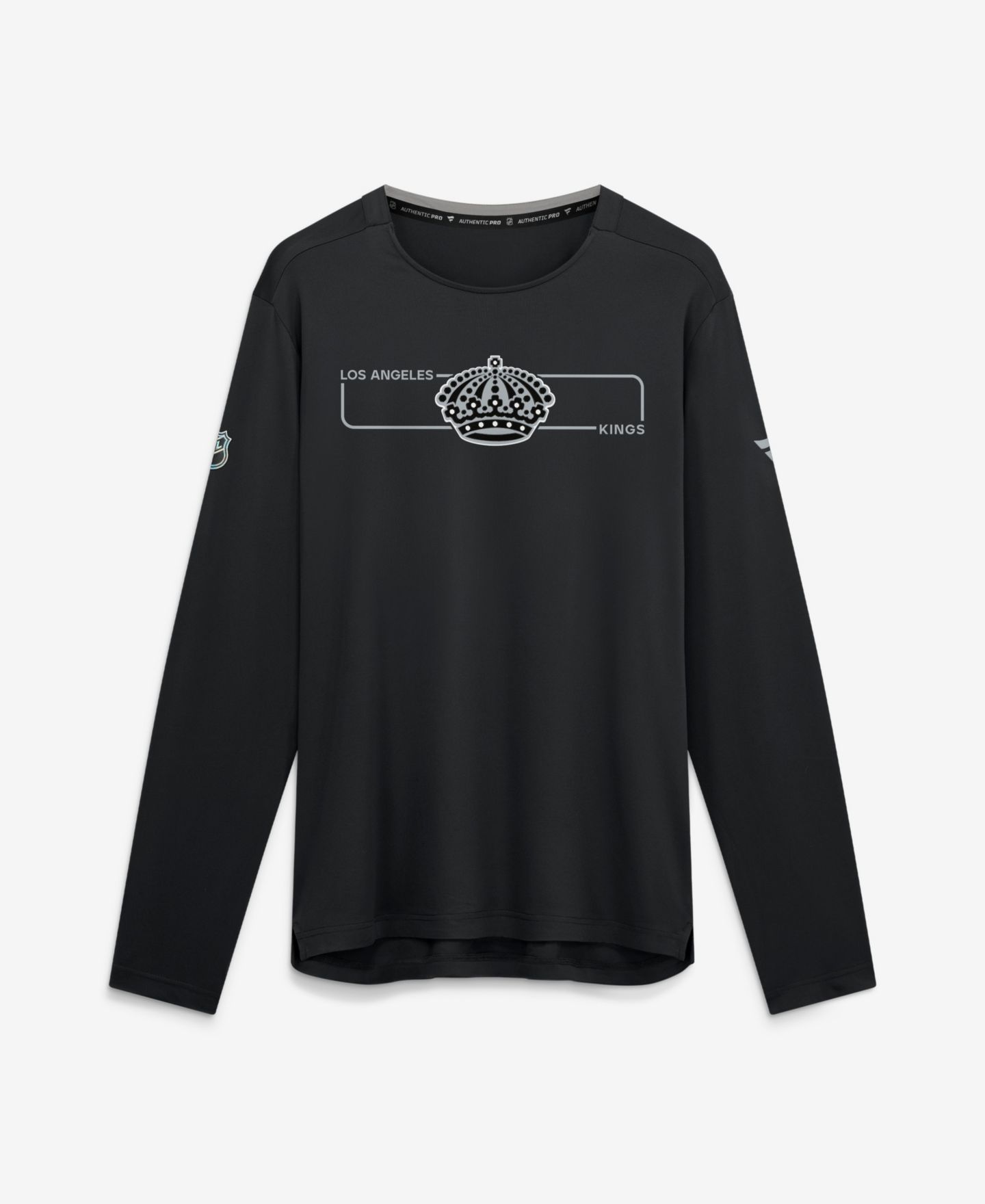 Мужская футболка Fanatics Black Los Angeles Kings Authentic Pro Rink Tech Long Sleeve — фото 1
