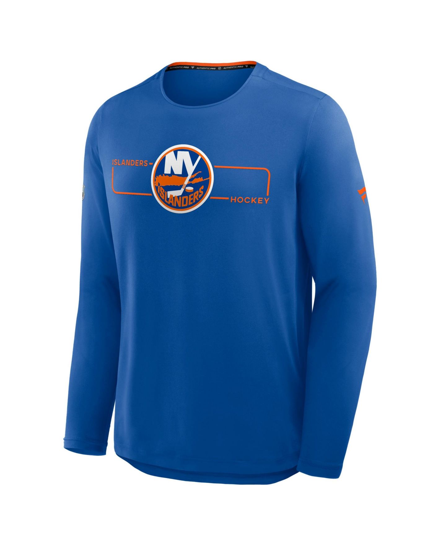 Мужская футболка Fanatics Royal New York Islanders Authentic Pro Rink Tech Long Sleeve — фото 3