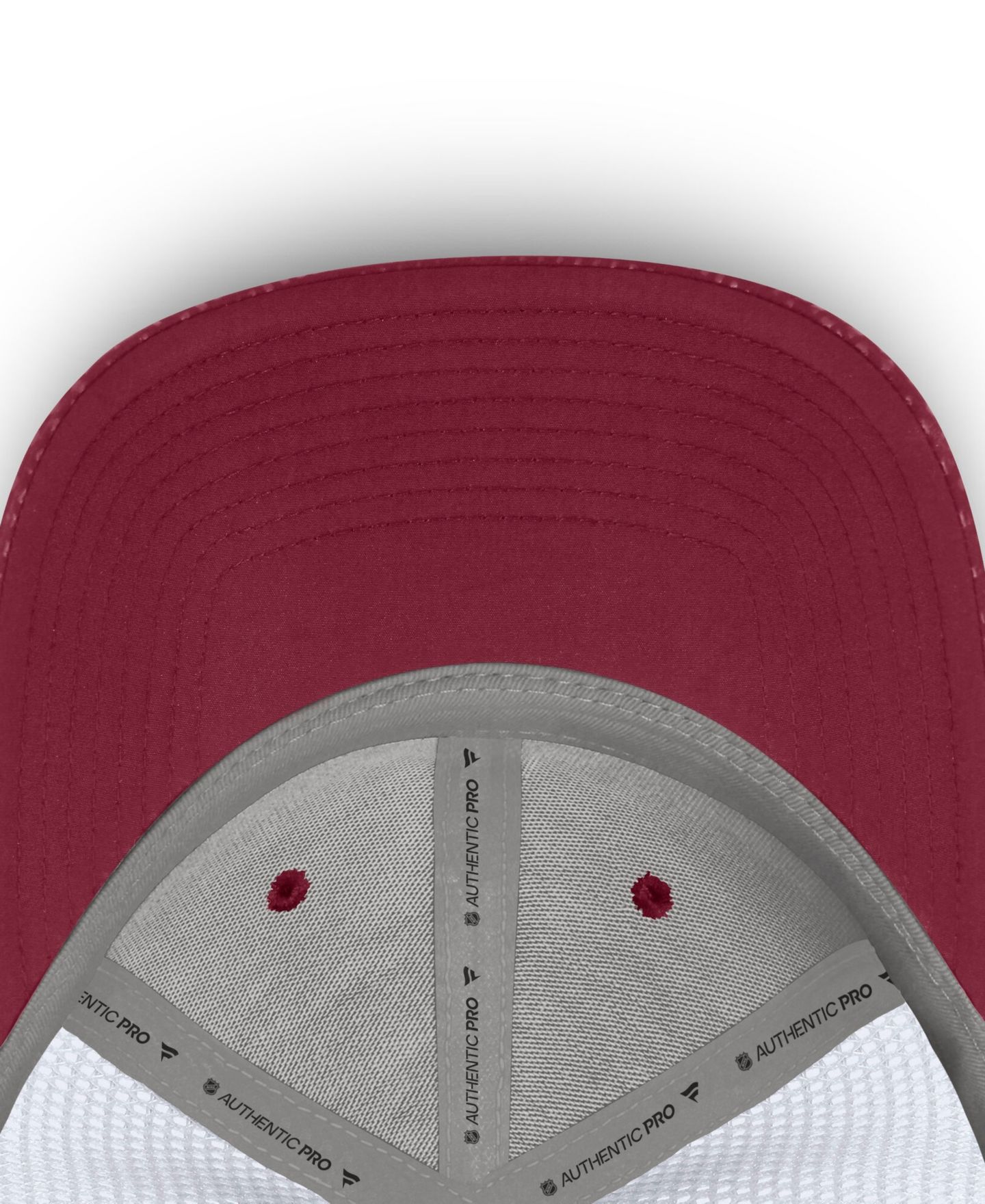 Мужская кепка Fanatics Burgundy Colorado Avalanche Authentic Pro Rink Boxed Logo Trucker Hat — фото 5
