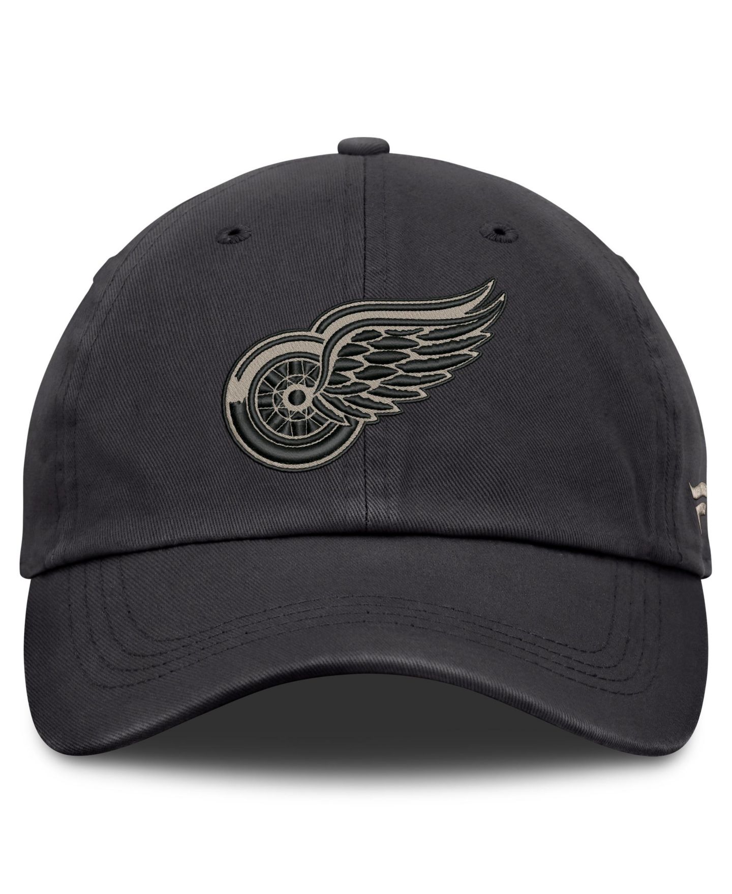 Мужская кепка Fanatics Charcoal Detroit Red Wings Road Phantom Washed Adjustable Hat — фото 2