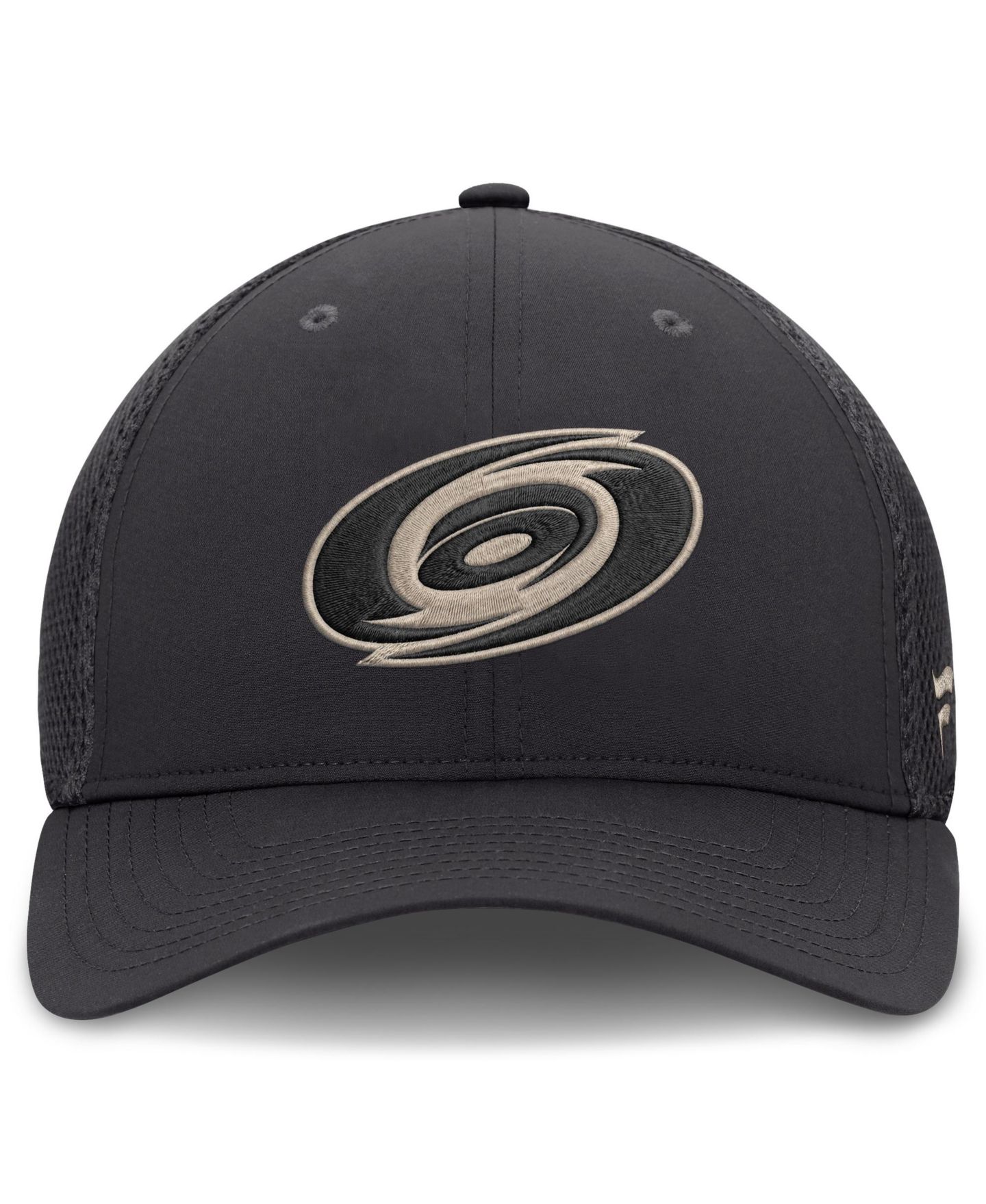 Мужской головной убор Fanatics Charcoal Carolina Hurricanes Authentic Pro Road Meshback Stretch Hat — фото 2