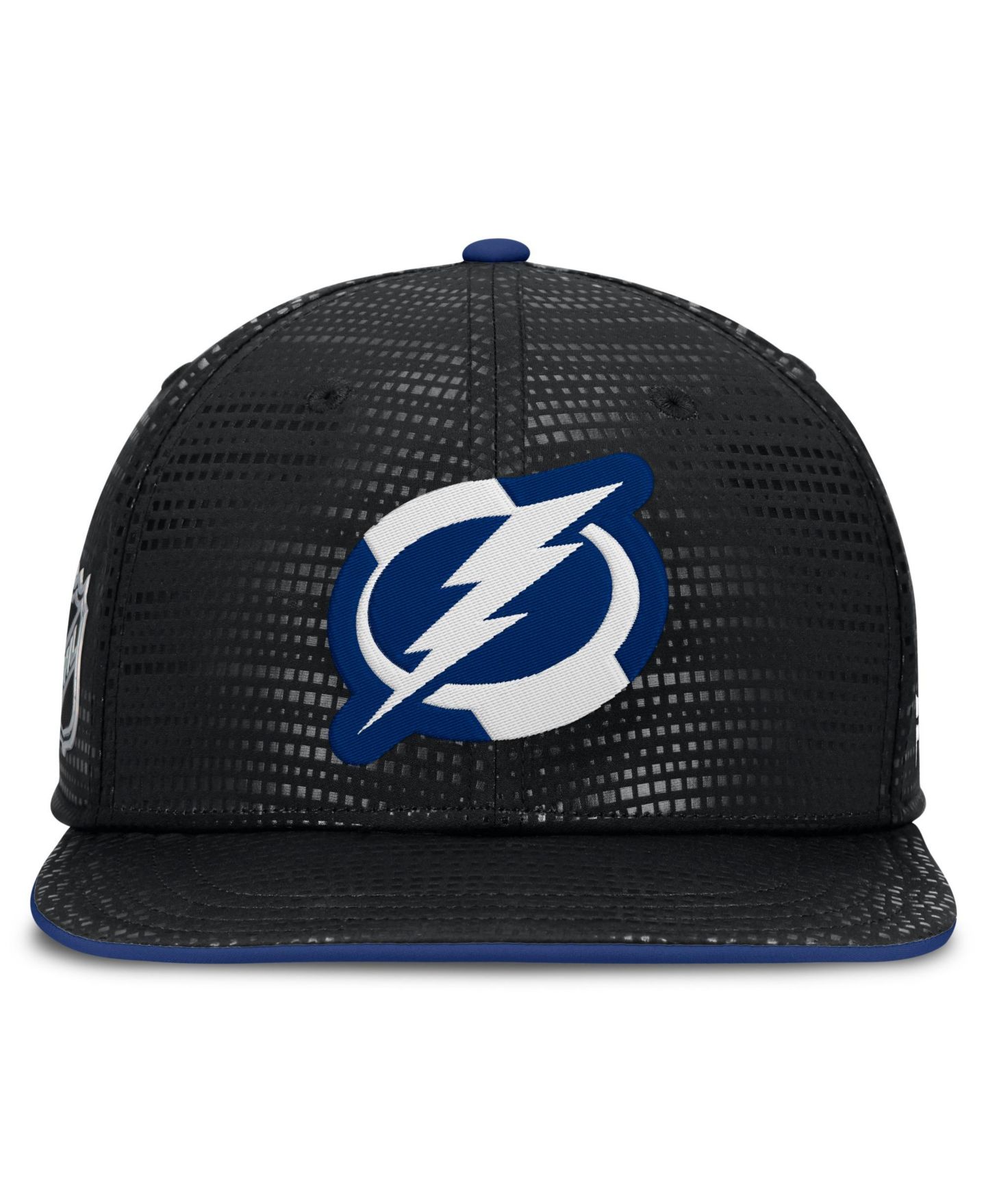 Мужские козырьки Fanatics Black Tampa Bay Lightning Authentic Pro Rink Square Snapback Hat — фото 2