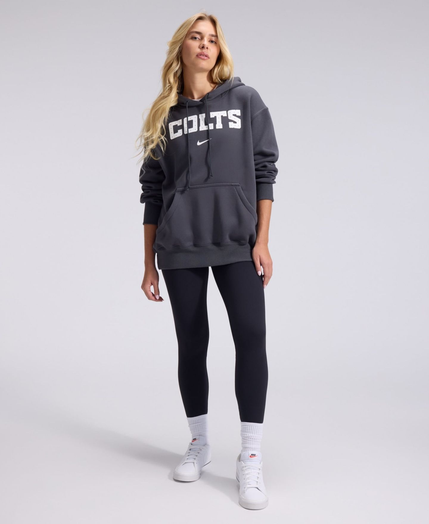 Женское худи Nike Anthracite Indianapolis Colts 2026 Rivalries Collection Oversized Pullover — фото 3