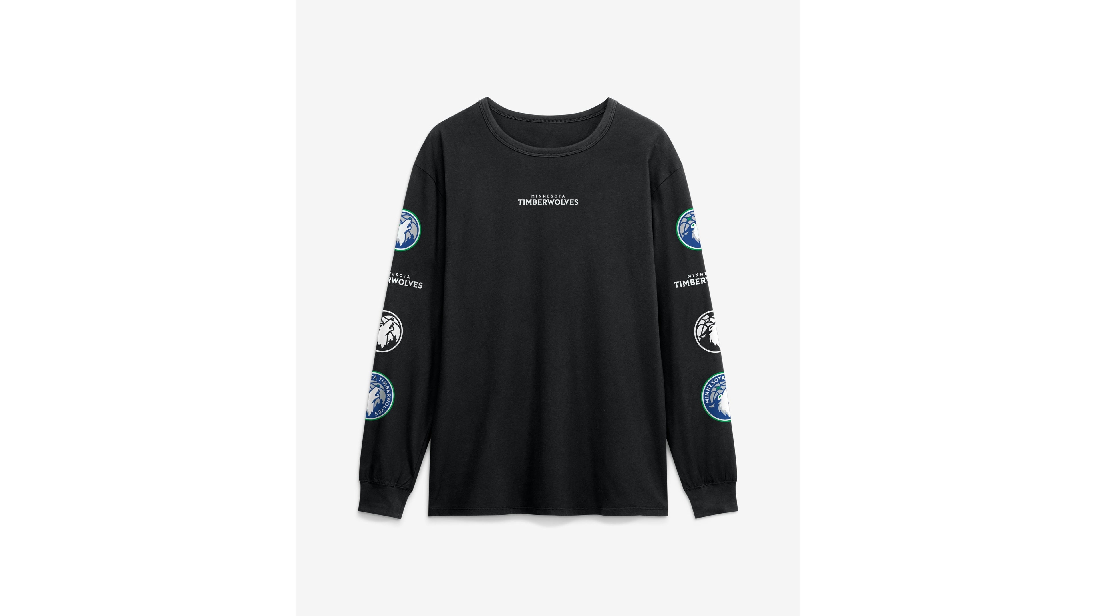 Fanatics Men's Black Minnesota Timberwolves Jump Higher Legacy Long Sleeve T-Shirt