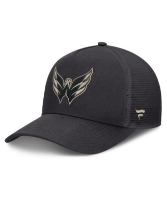 Men's Charcoal Washington Capitals Road Soft Wash A-Frame Meshback Hat