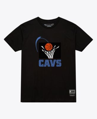 Men's and Women's Black Cleveland Cavaliers Hardwood Classics Arch T-Shirt