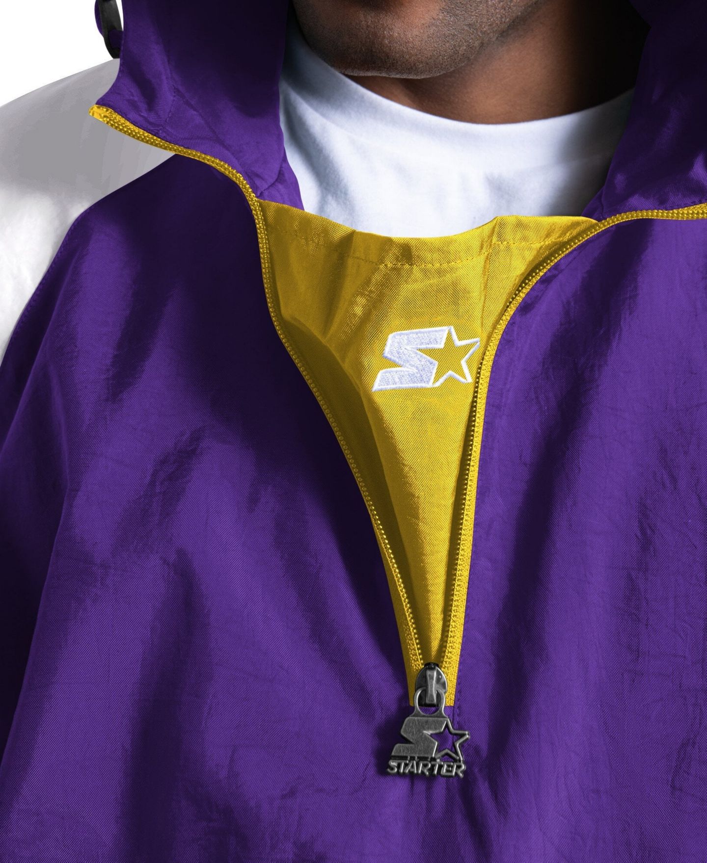 Мужская куртка Starter Purple Minnesota Vikings Street Cut Half-Zip — фото 3